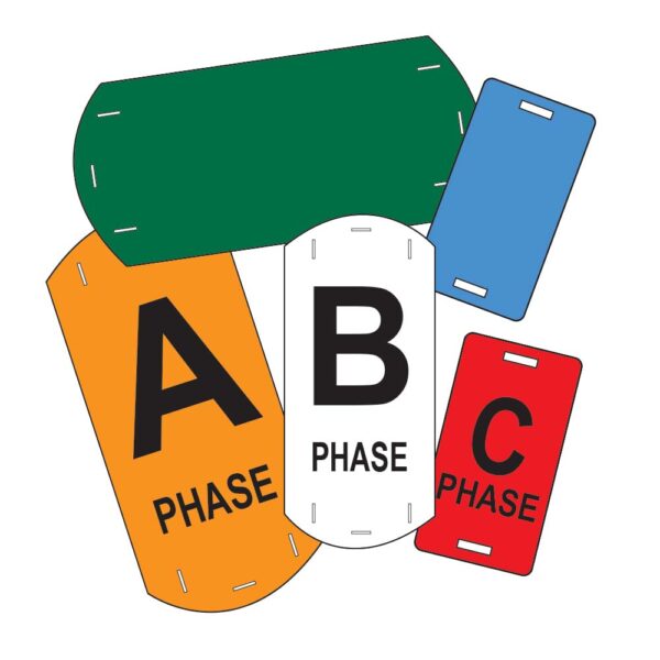Different styles and sizes of Phase Markers in Green, Blue, Orange, White, and Red