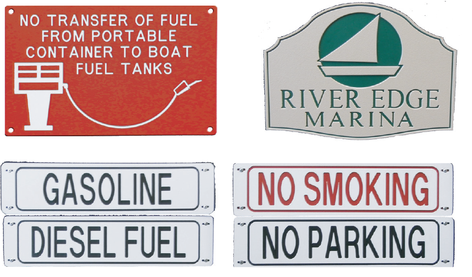 Signs for the marina industry