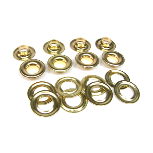 Brass grommets for mounting signs